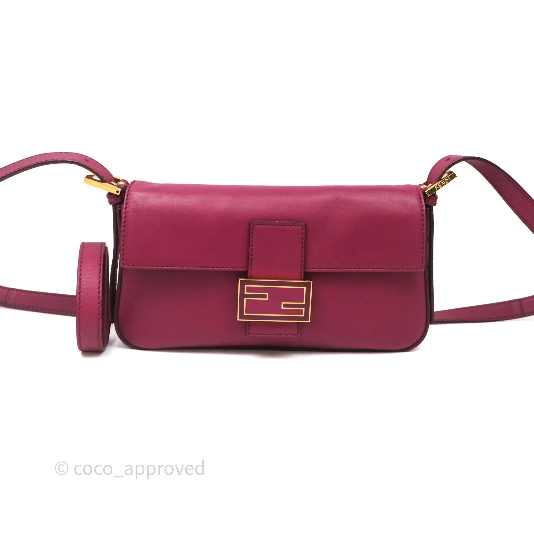 Fendi Mamma Baguette Shoulder Bag Purple Pink