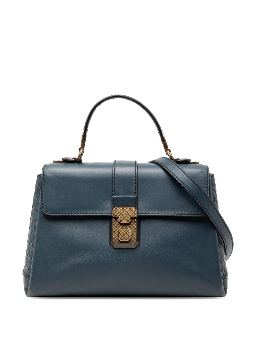 Bottega Veneta 2012-2025 Small Intrecciato Trimmed Nappa Piazza Top Handle satchel