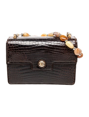 Crocodile Top Handle Bag
