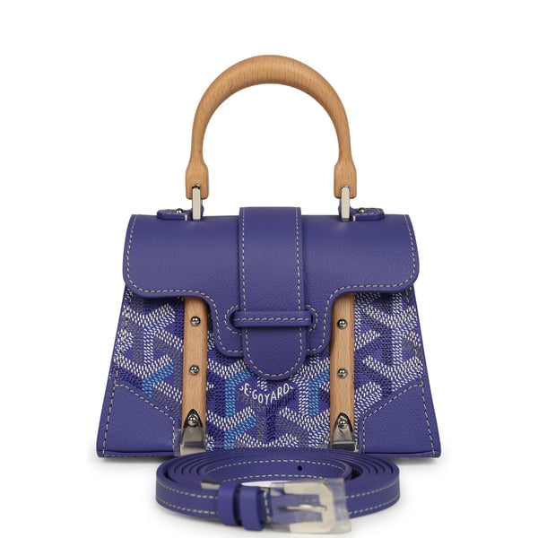 Goyard Goyardine Canvas Blueberry Purple Saigon Structure Nano Palladium Hardware