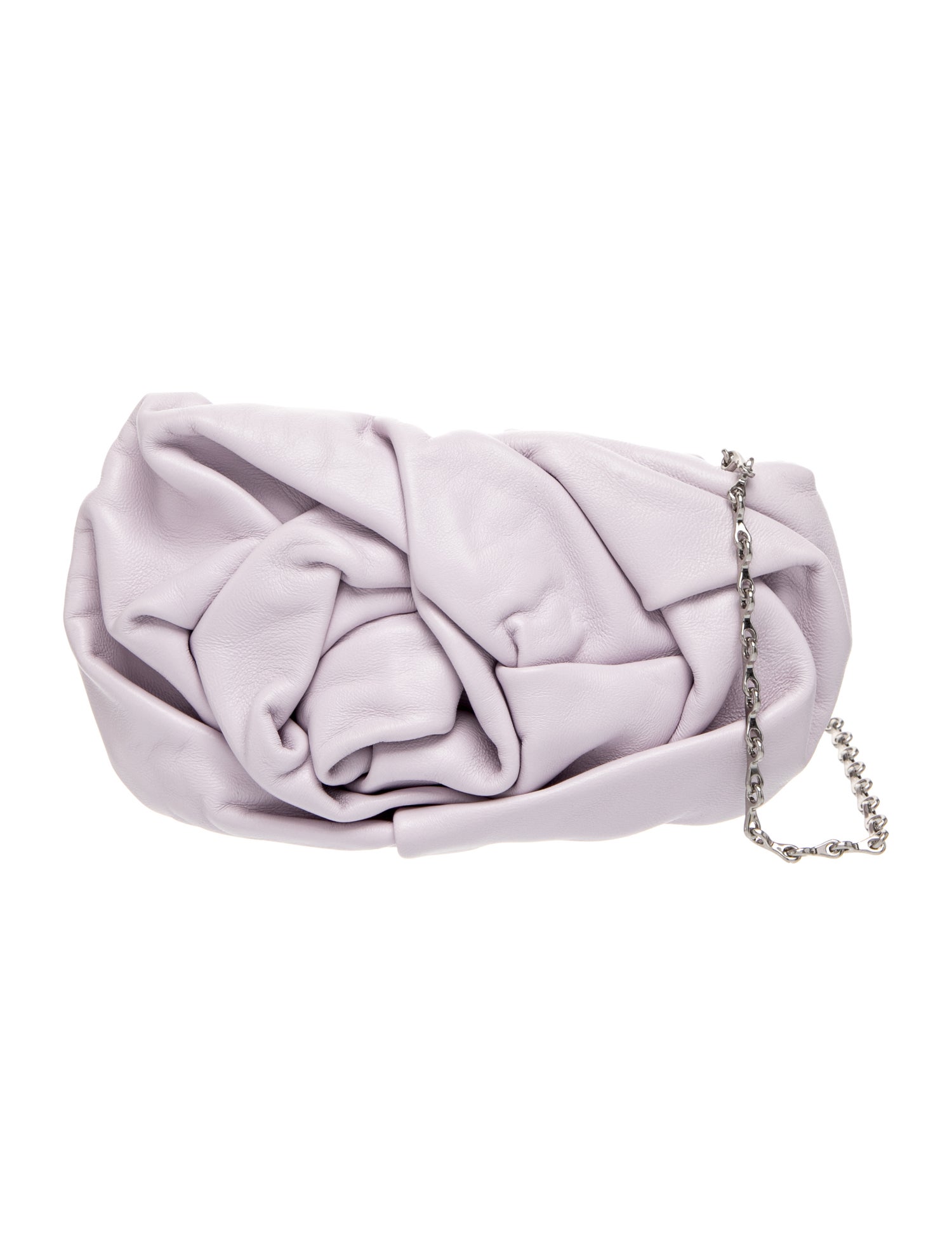 Leather Rose Clutch
