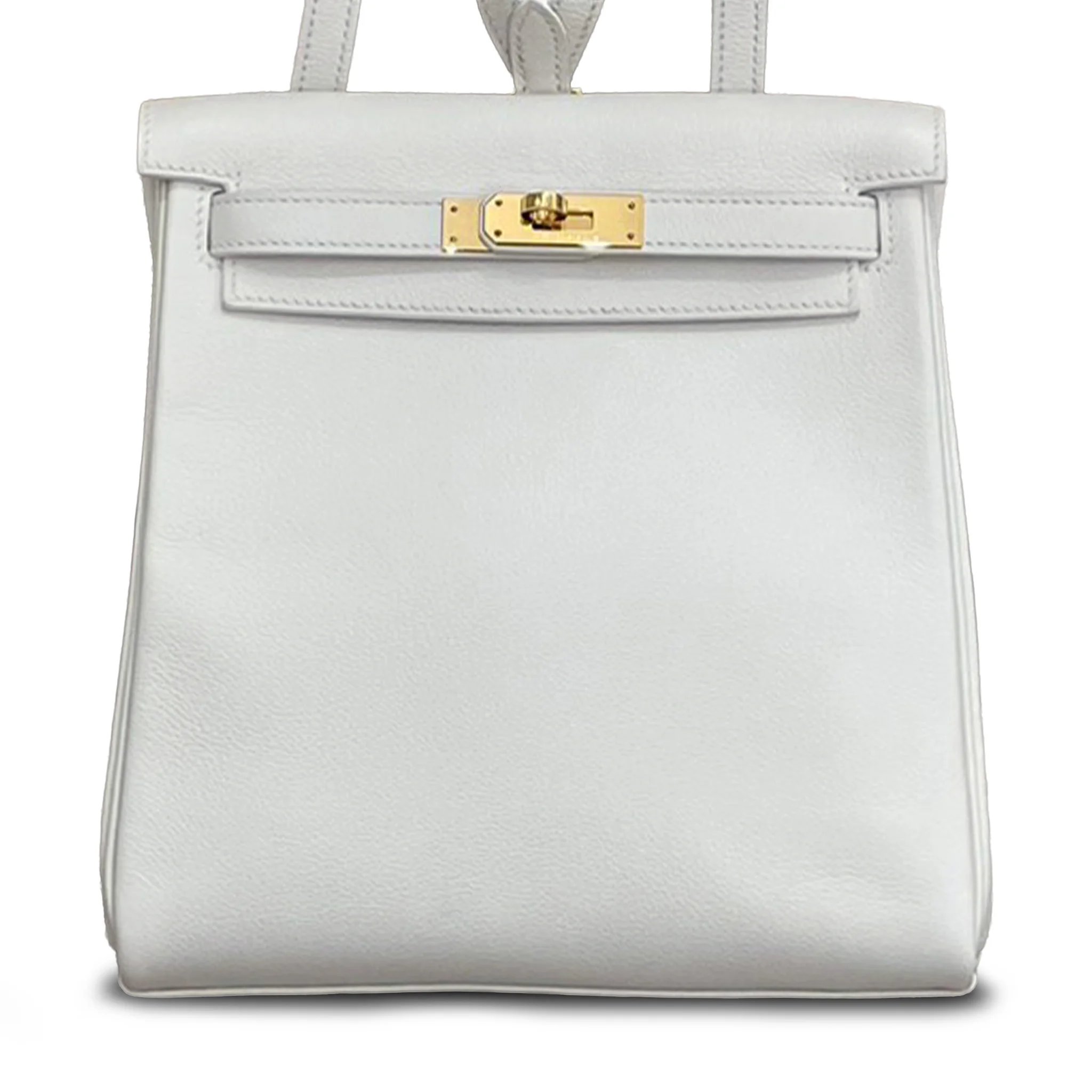 Hermes Very Good ( Rank A) HERMÈS Kelly Ado PM White (01) Evercolor Gold hardware Z (2021)