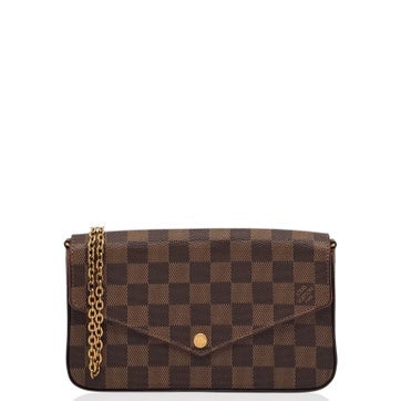 Coated Canvas Pochette Felicie Chain Wallet