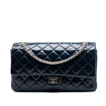 Patent Leather Quilted Crinkled Patent Reissue 2.55 Double Flap