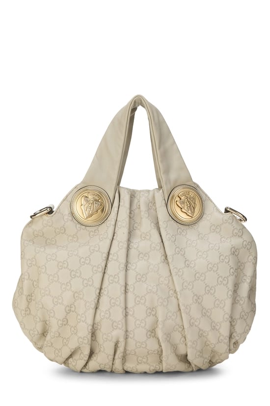 Cream Guccissima Hysteria Convertible Hobo Small