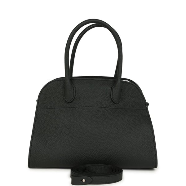 The Row Soft Margaux 10 Bag Dark Pine Calfskin Silver Hardware