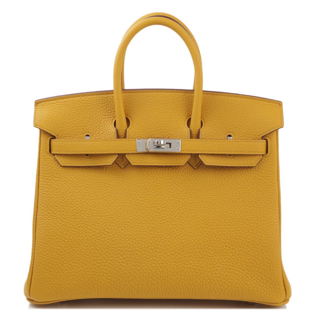 Hermes Brand New ( Rank N ) HERMÈS Birkin 25 Jaune Ambre (9D) Togo Palladium hardware B (2023)