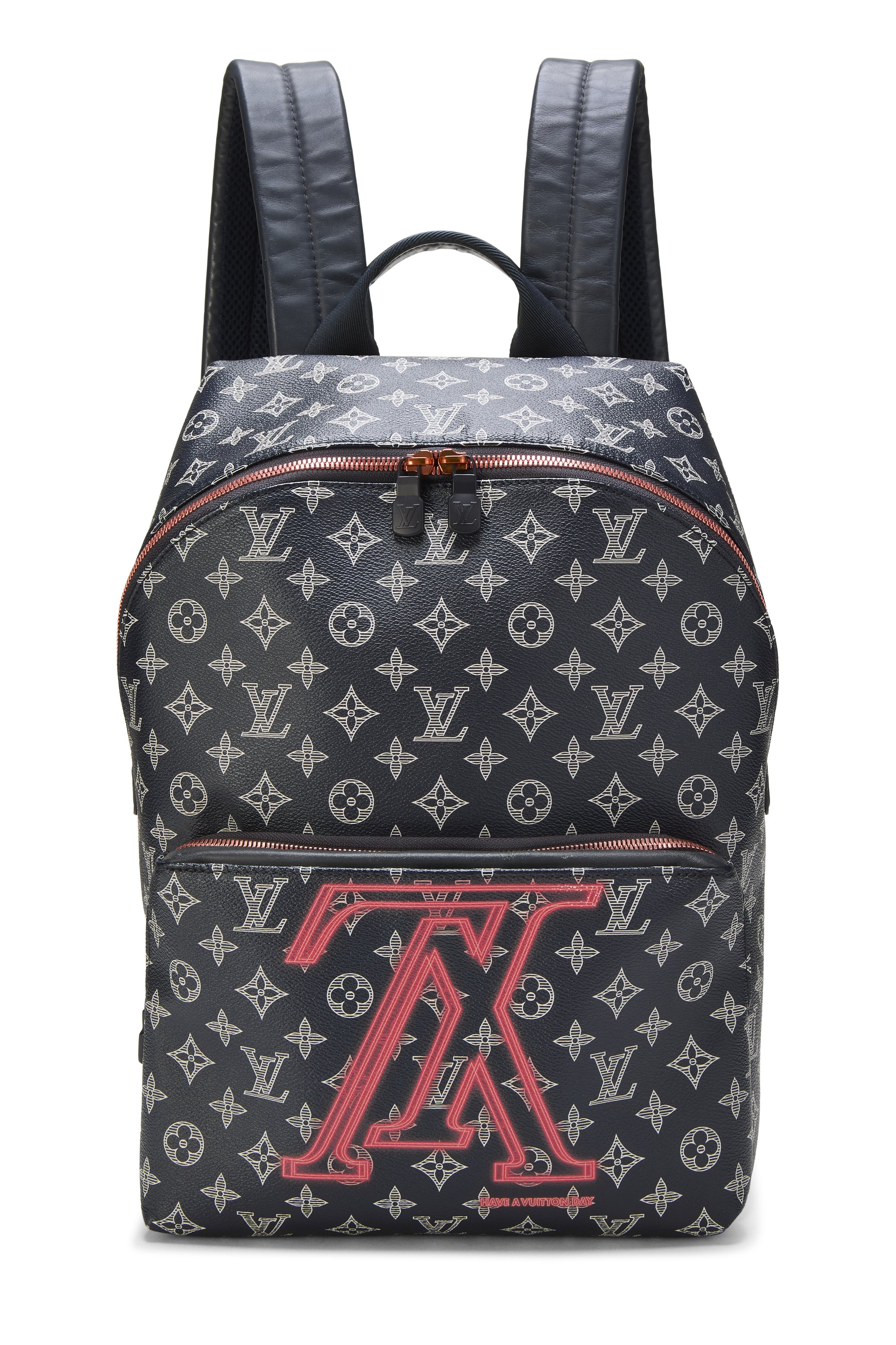 Navy Upside Down Monogram Canvas Apollo Backpack