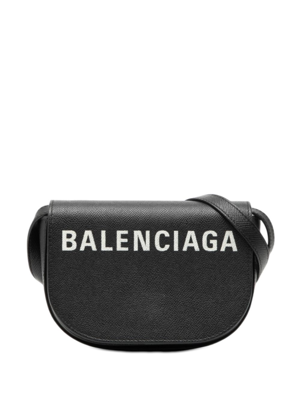 Balenciaga 2010-2026 Grained Calfskin Logo Ville Day XS crossbody bag