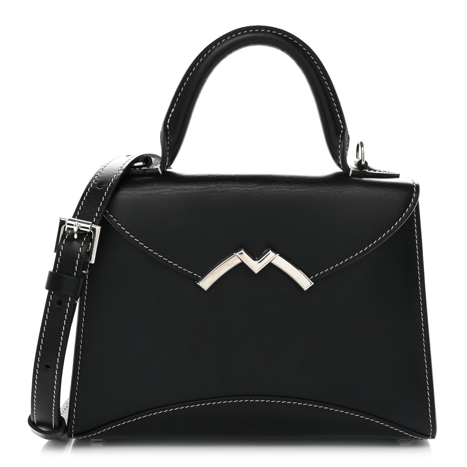 Moynat Box Calfskin Gabrielle BB Black