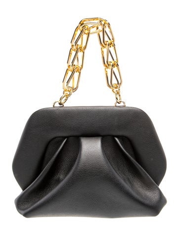 Themoire Leather Evening Bag