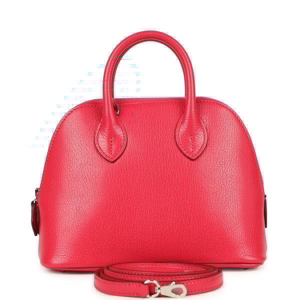 Hermes Hermes Mini 1923 Bolide Rose Extreme Chevre Chamkila Palladium Hardware