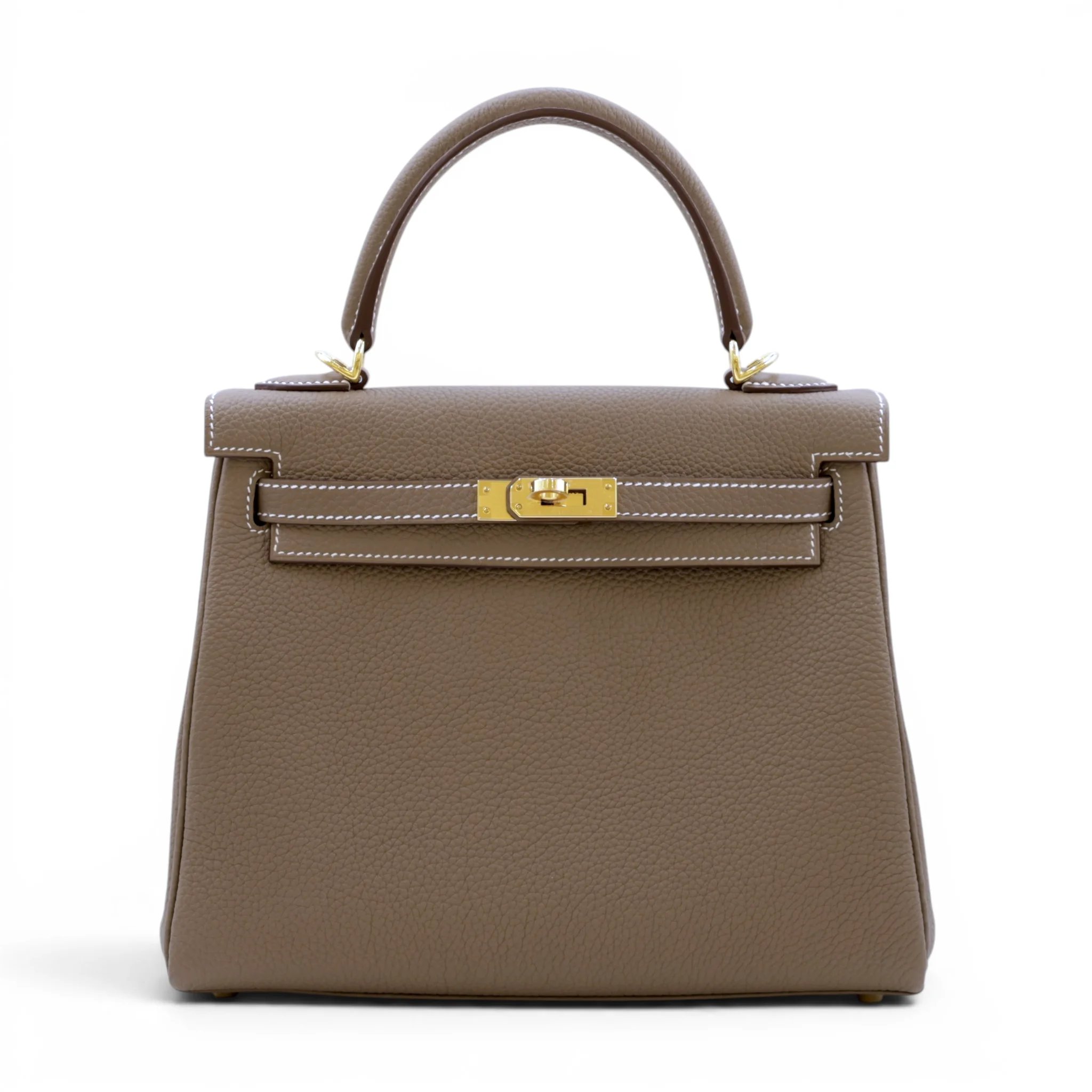 Brand New ( Rank N ) HERMÈS Kelly 25 Etoupe (18) Togo Gold hardware G (2026)