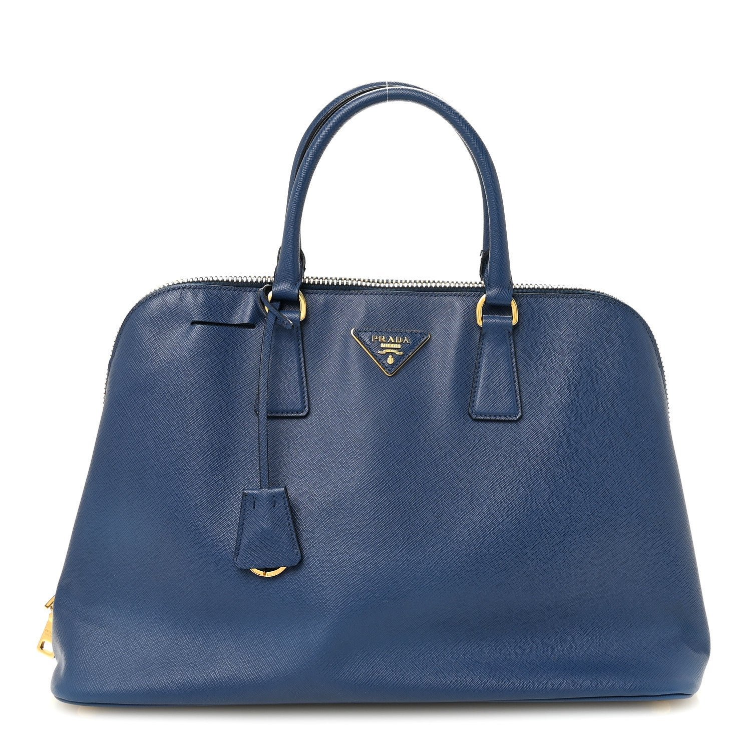 Prada Saffiano Lux Medium Promenade Tote Bluette