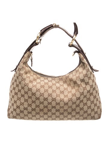 GG Canvas Horsebit Chain Medium