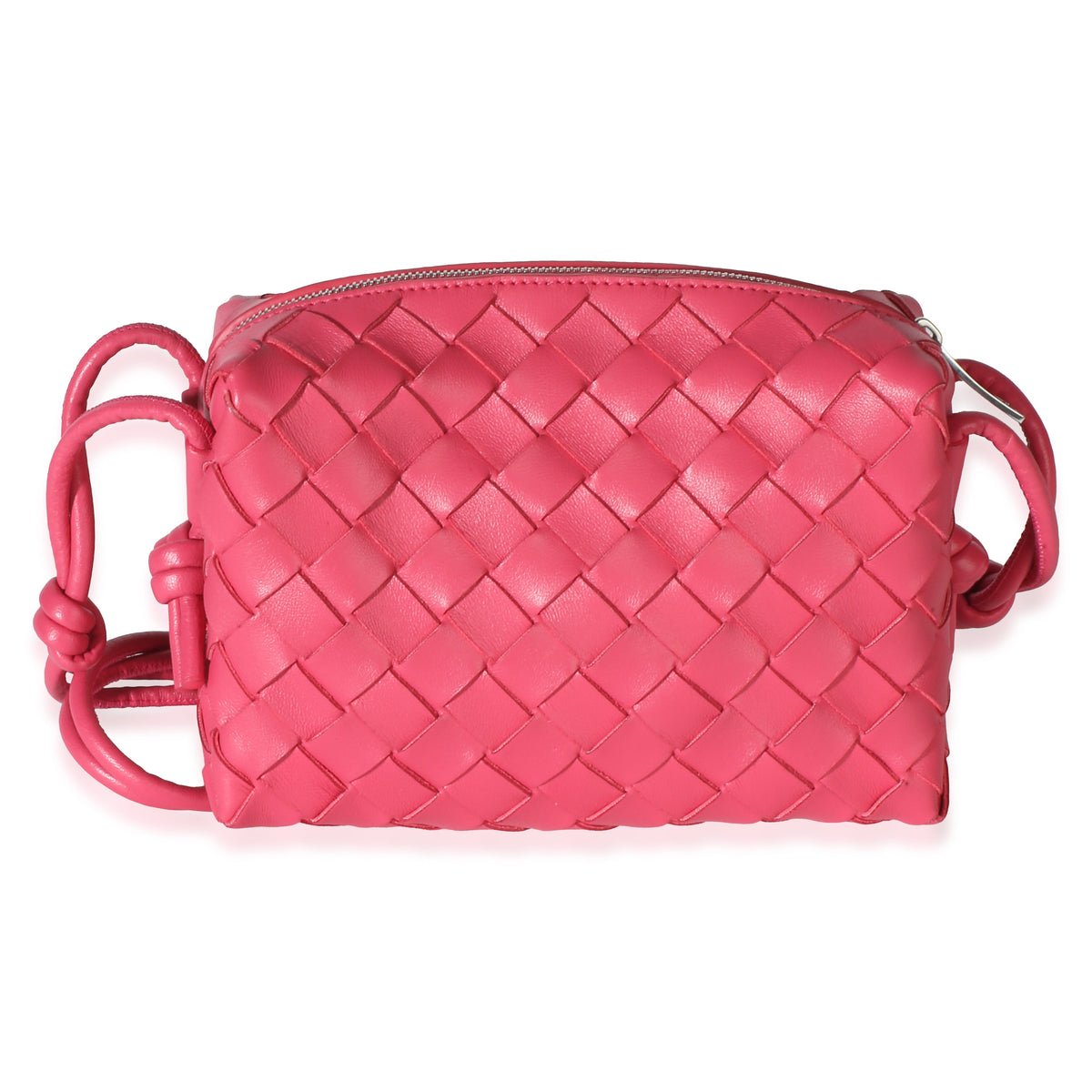 Bottega Veneta Pink Nappa Intrecciato Mini Loop