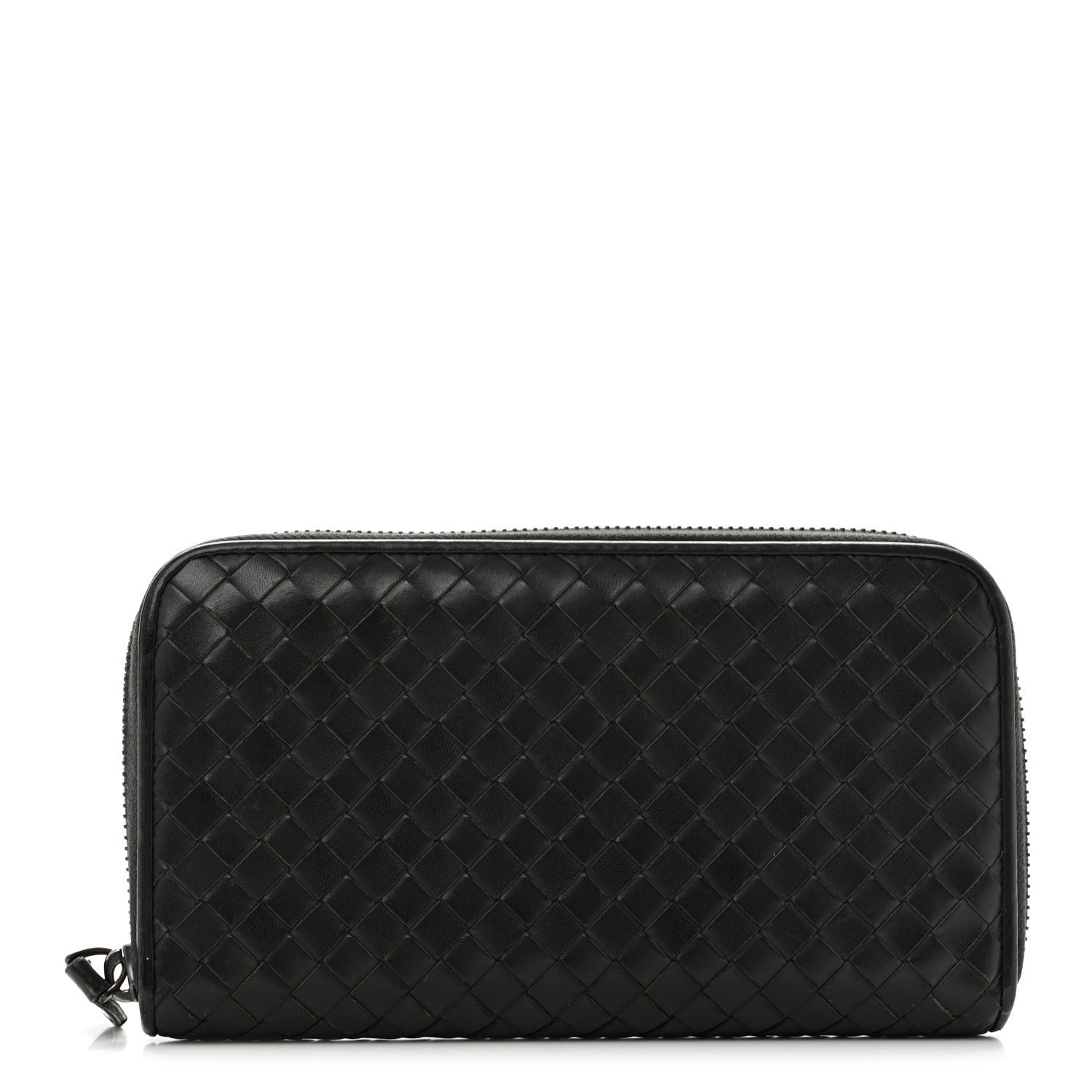 Bottega Veneta Bottega Veneta Nappa Intrecciato Zip Around Wallet Grey