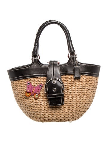 Raffia Top Handle Bag Vintage