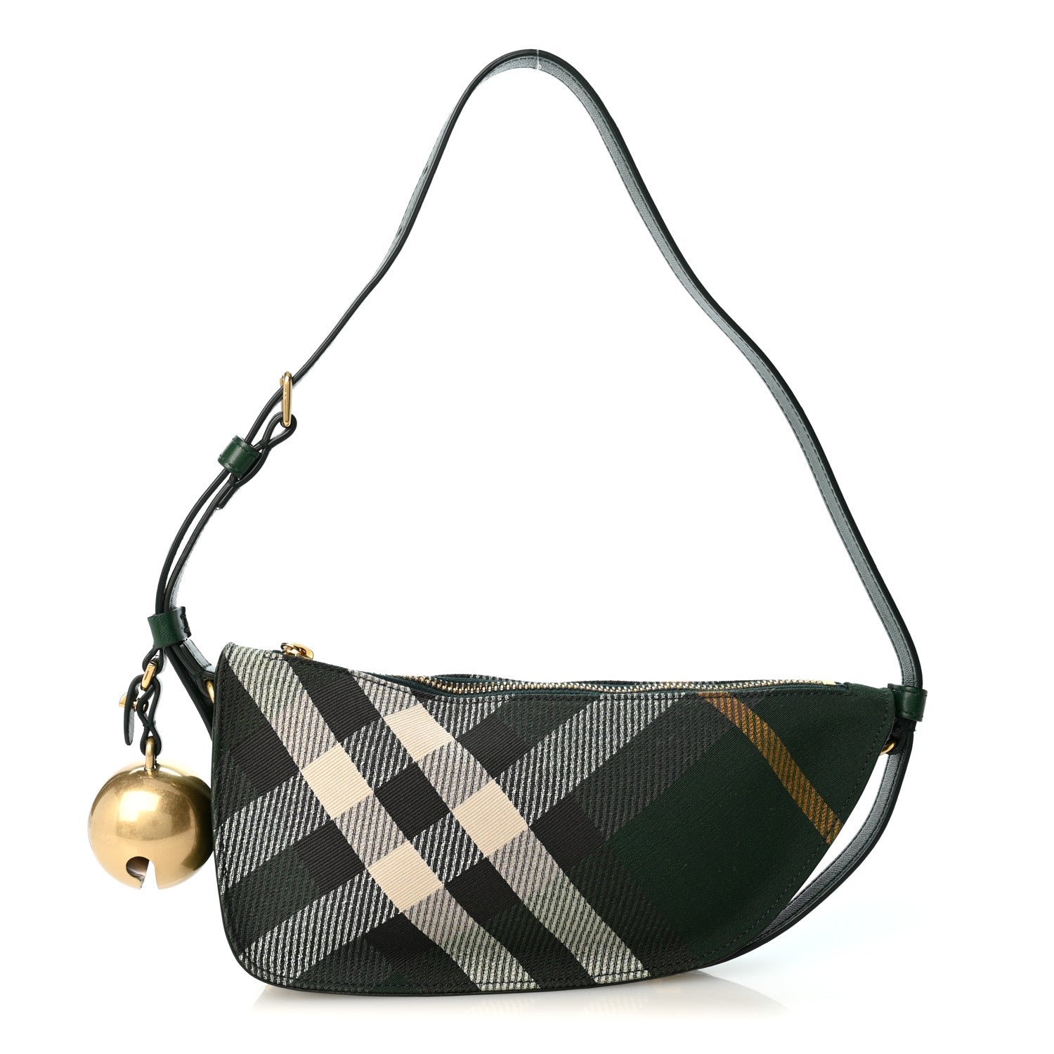 Burberry Jacquard Check Mini Shield Bag Ivy