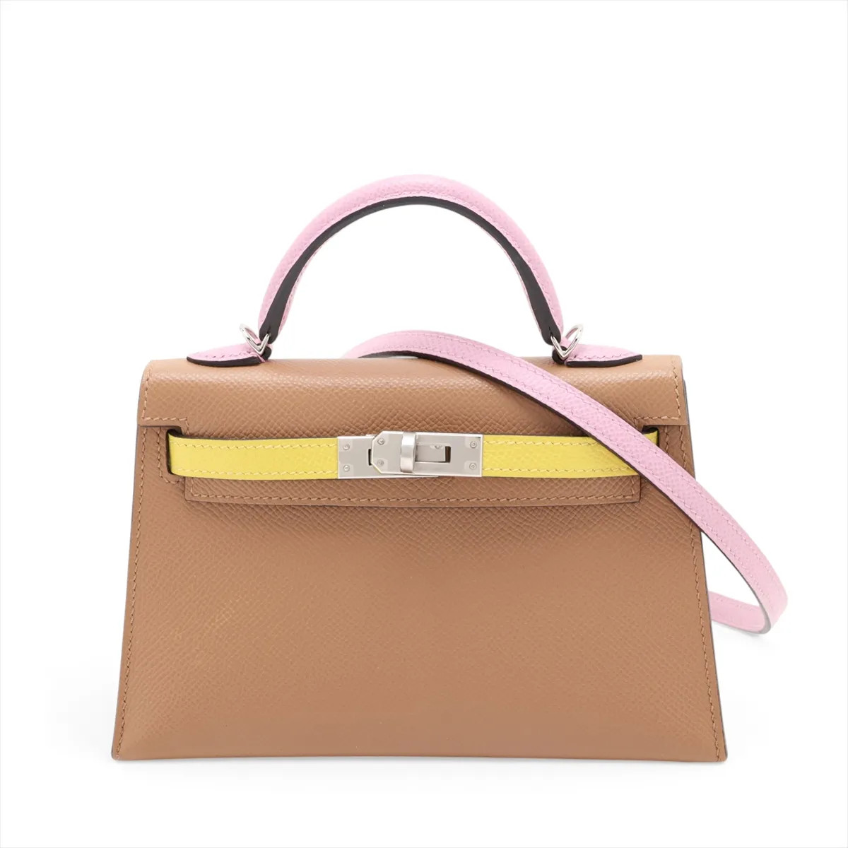 Hermès mini kelly 2 20 Serie Tricolor Veau Epsom Chai x Joanne Citron x Mauve Sy