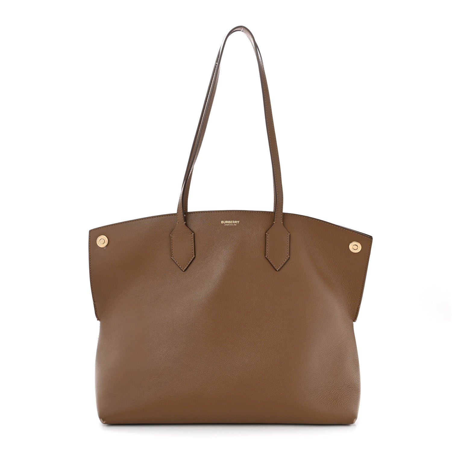 Burberry Calfskin Medium Society Tote Dusty Caramel