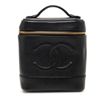 Calf Leather CC Caviar Vanity Bag