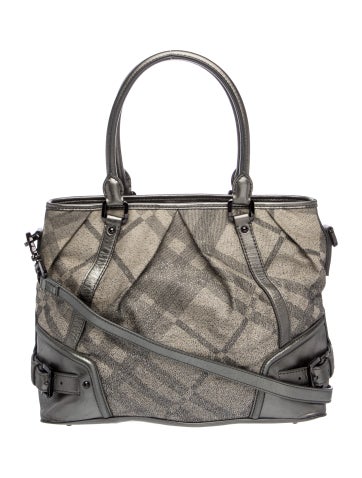 Shimmer Check Shoulder Bag