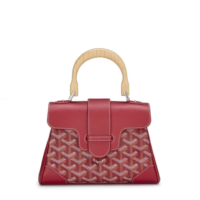 Goyard Red Goyardine Canvas Saigon Souple Mini