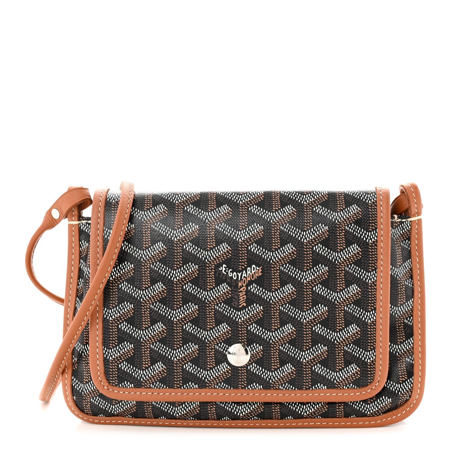 Goyard Goyardine Plumet Wallet Clutch Black Gold