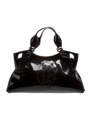 Patent Leather Top Handle Bag
