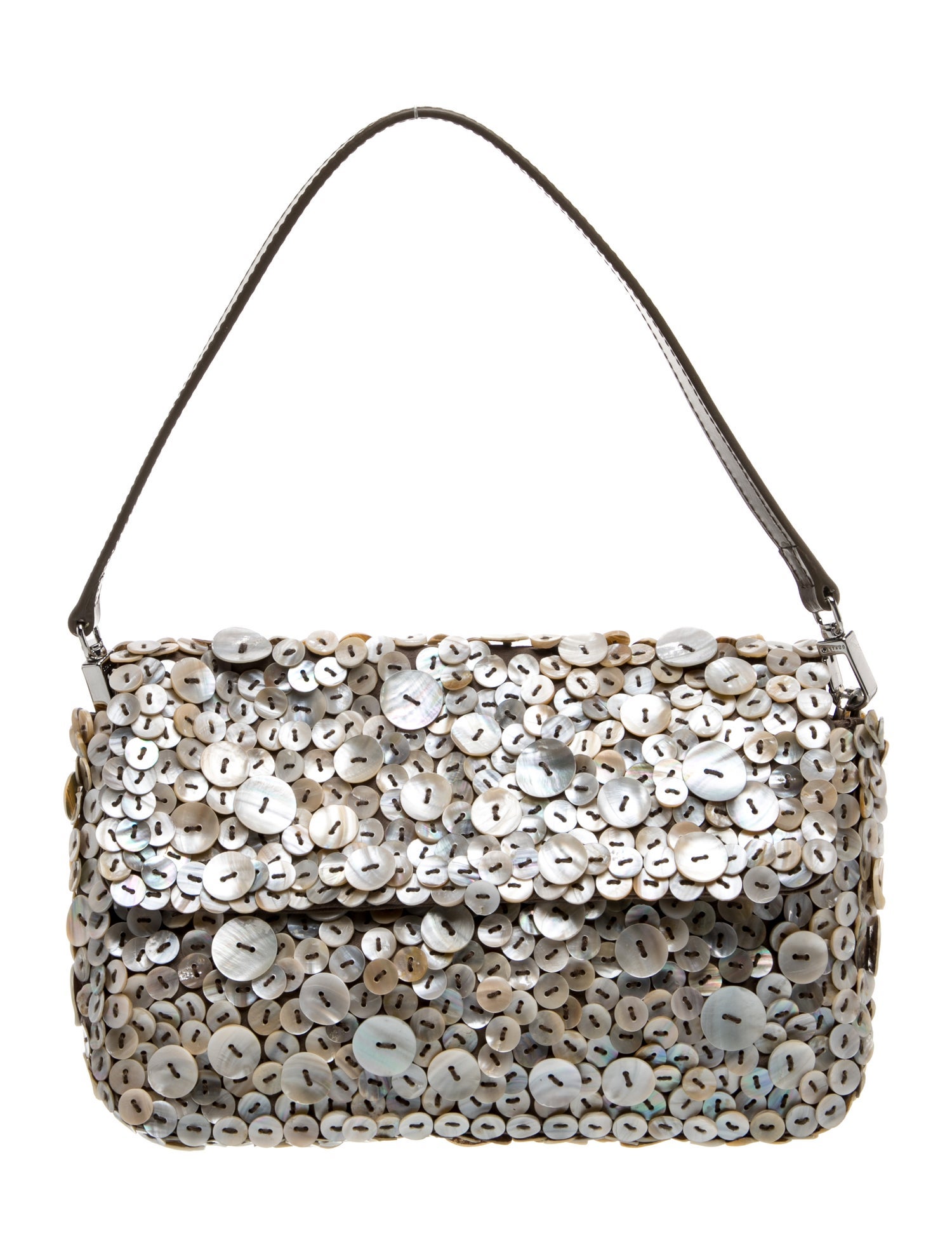Staud Mother Of Pearl Timmy Button-Embellished Bag