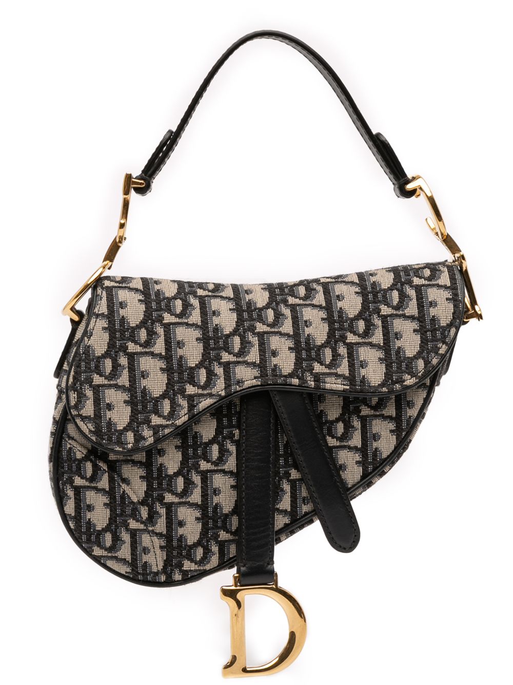 Dior 2018 Mini Oblique Canvas Saddle Bag satchel