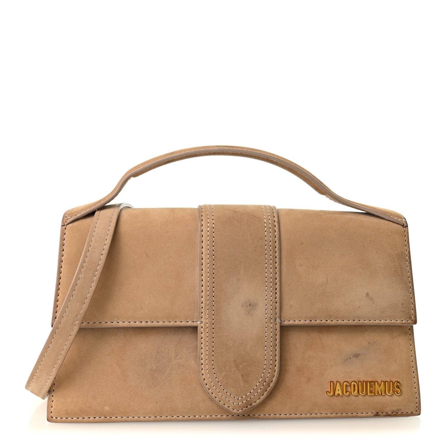 Jacquemus Nubuck Le Grand Bambino Dark Beige