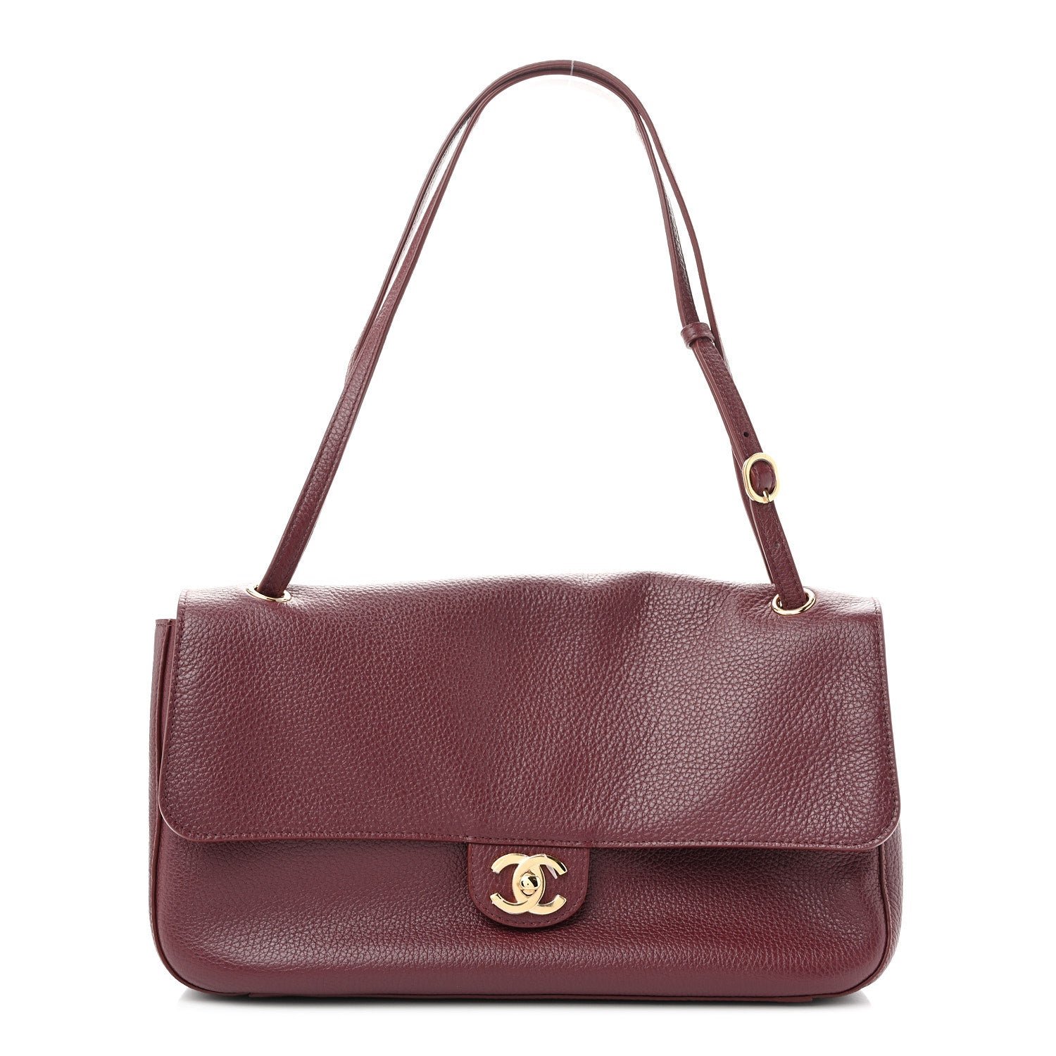 Chanel Grained Calfskin Small Souplissimo Maxi Flap Burgundy