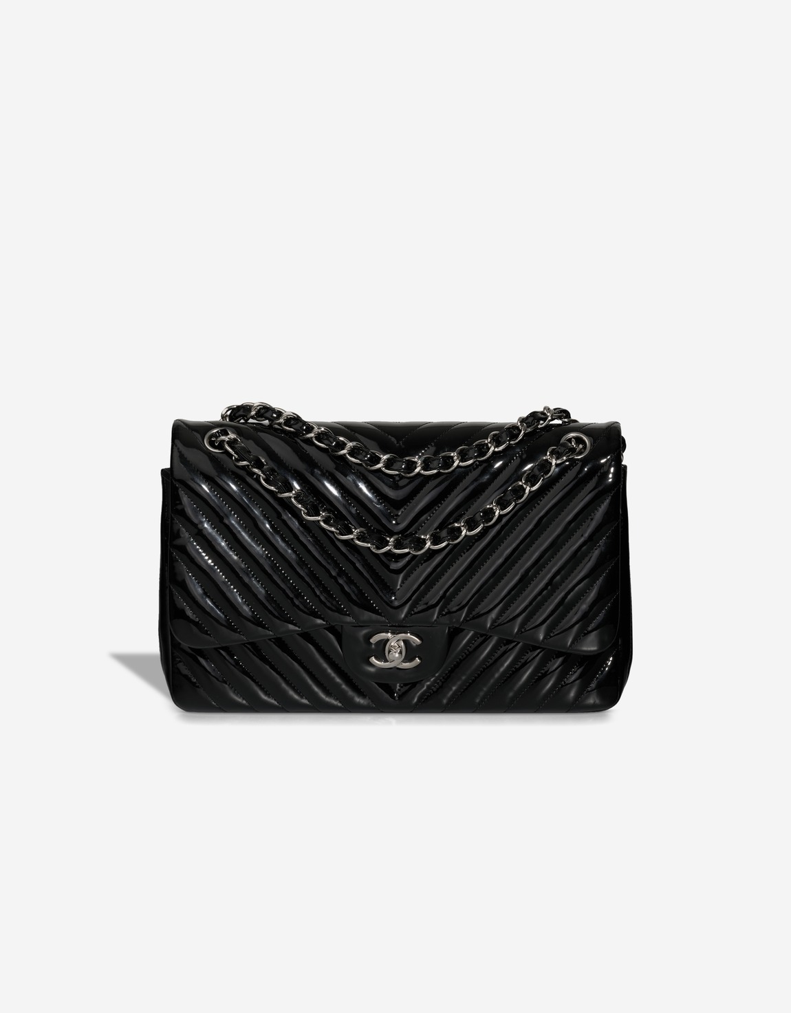 
		Timeless Jumbo Chevron Patent Black    