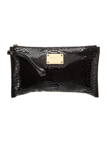 Embossed Leather Clutch
