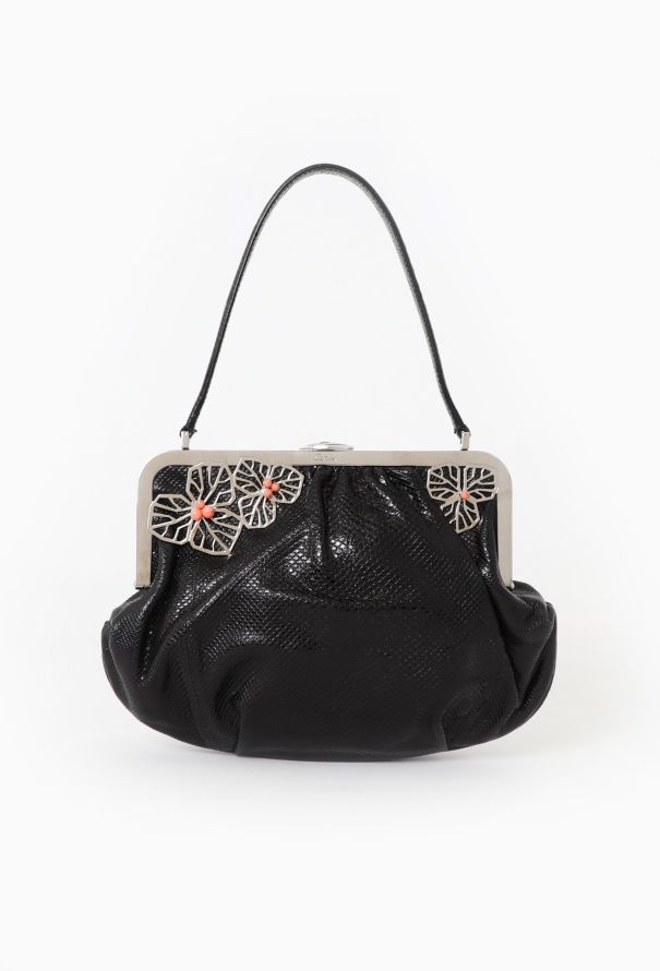 Cartier Floral Watersnake Evening Bag
