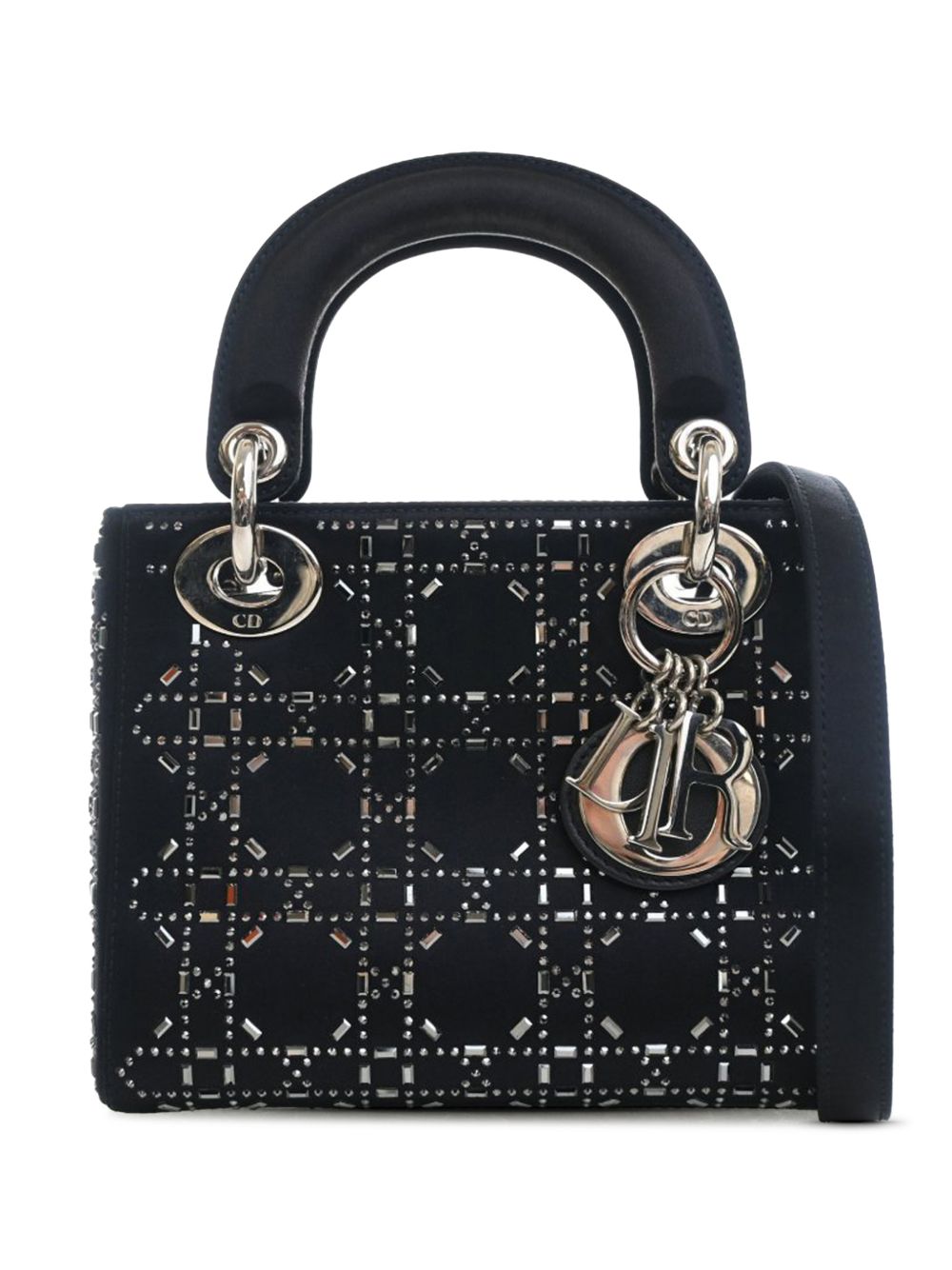 2017 Mini Satin Cannage Strass Crystal Embellished Lady Dior satchel