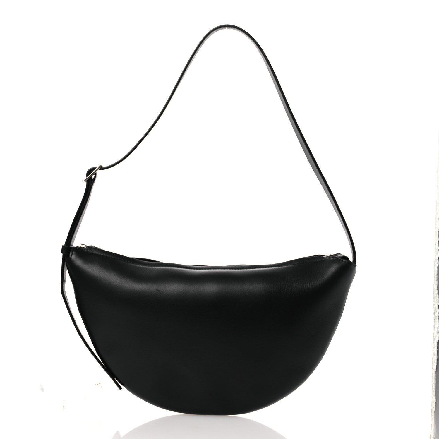 The Row Finely Grained Calfskin Jouvette Bag Black