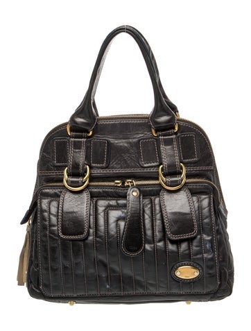 Leather Top Handle Bag