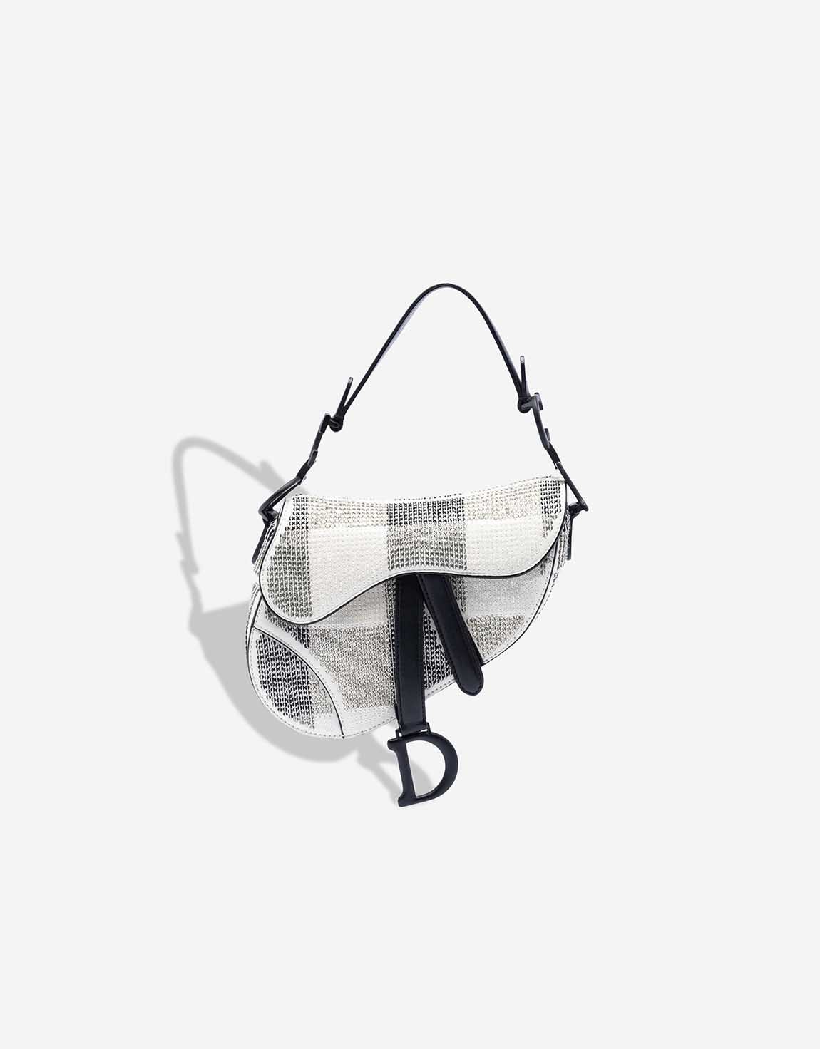 
		Saddle Mini Calf / Sequins White / Black    