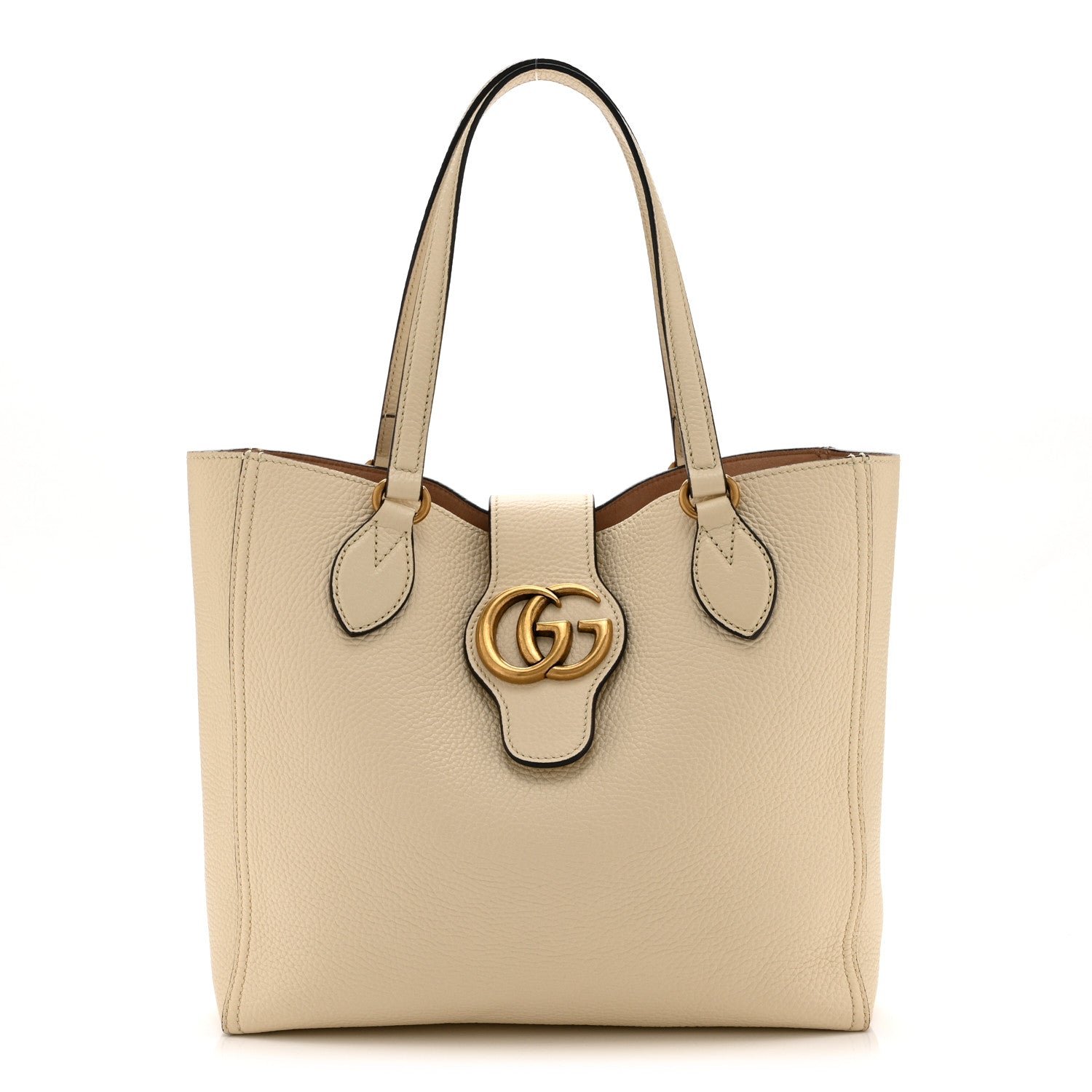 Gucci New Sakai Calfskin Lux Small Dahlia Tote Mystic White