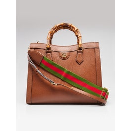 Gucci Gucci Brown Leather Medium Diana Tote Bag