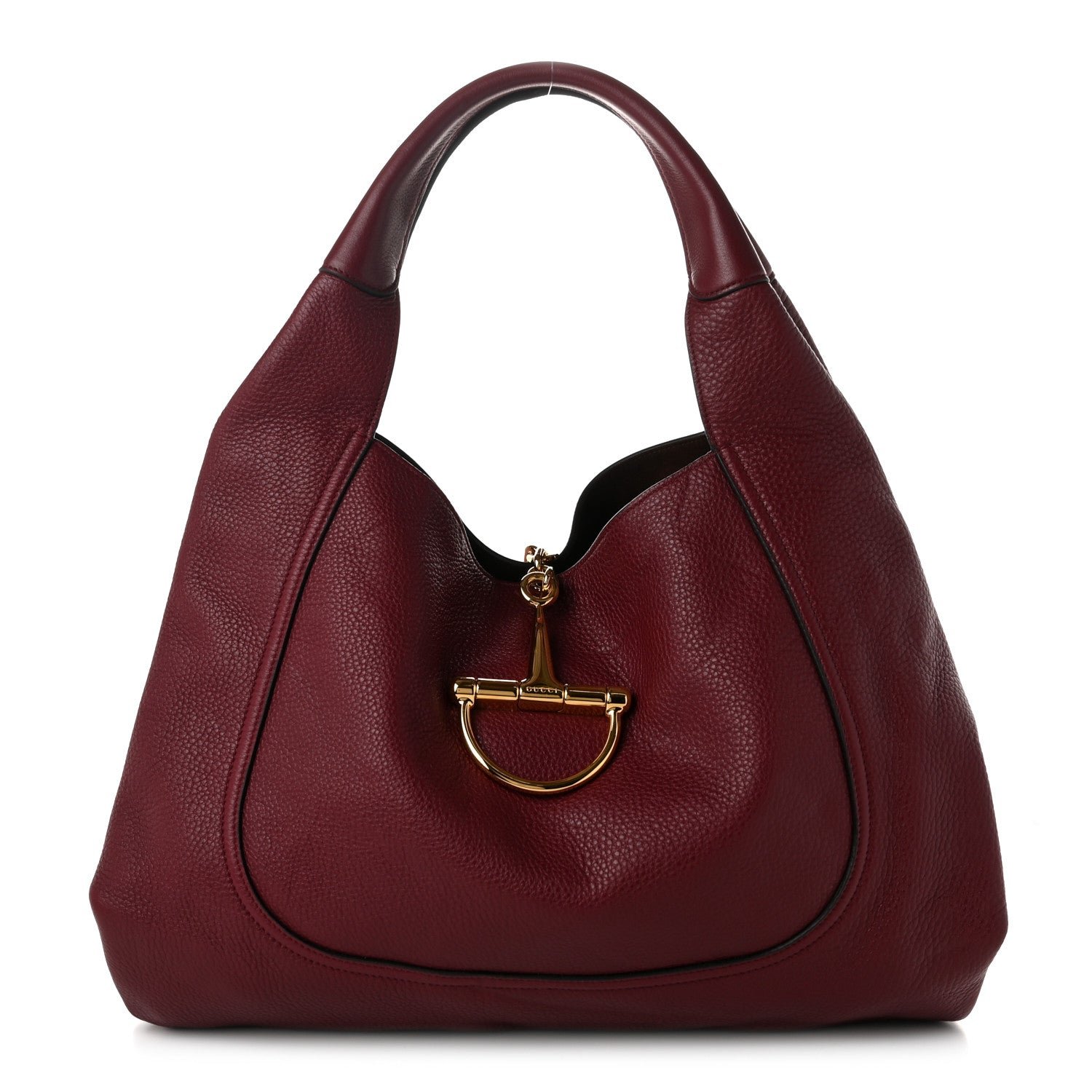 Gucci Grained Calfskin Softbit Maxi Shoulder Bag Rosso