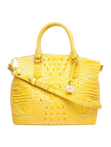 Embossed Leather Top Handle Bag