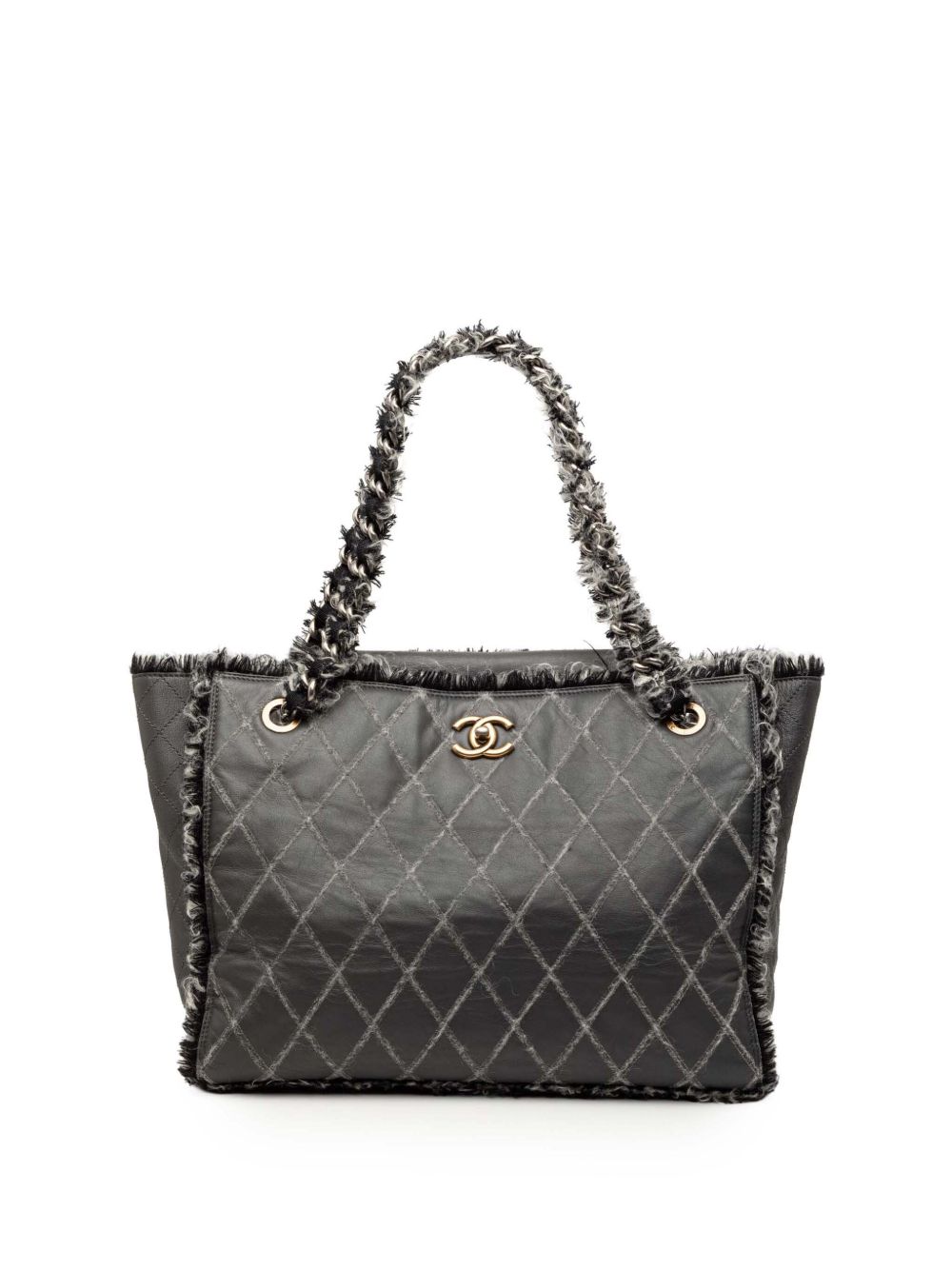 2011 CC Quilted Calfskin Tweedy Shopping tote bag