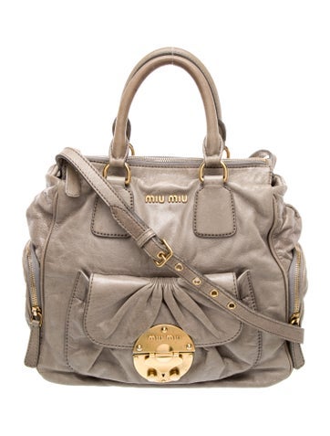 Miu Miu Leather Top Handle Bag Vintage