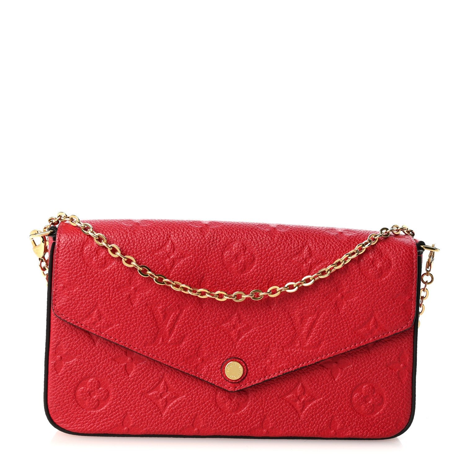 Louis Vuitton Louis Vuitton Empreinte Pochette Felicie Chain Wallet Scarlet