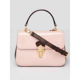 Louis Vuitton Rose Ballerine Vernis and Monogram Cherrywood Bag