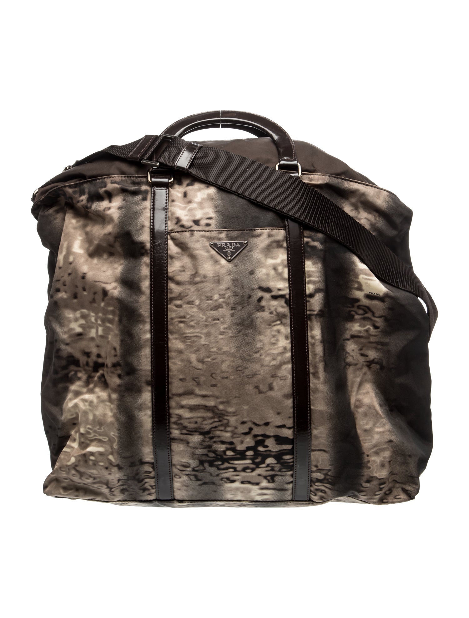 Enameled Metal Triangle Top Handle Bag Vintage